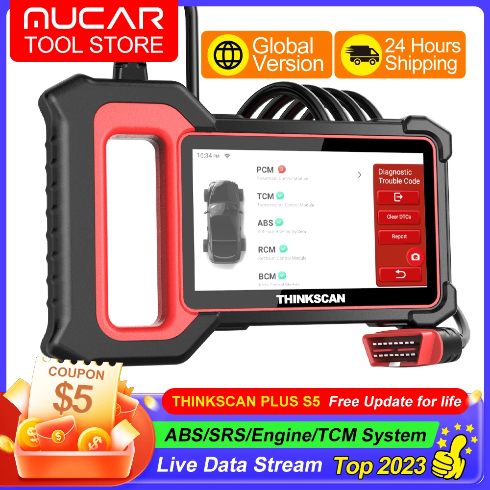 THINKCAR Thinkscan Plus S5 OBD2 Scanner ABS/SRS/ECM/TCM System Diagnosis Code Reader Diagnostic Scan Tool Car Diagnostic Scanner
THINKCAR Thinkscan Plus S5 OBD2 Scanner ABS/SRS/ECM/TCM System Diagnosis Code Reader Diagnostic Scan Tool Car Diagnostic Scanner