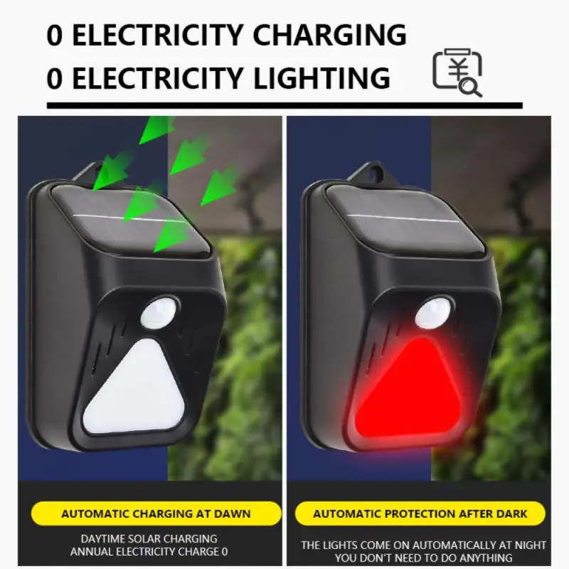Remote Control Alarm Alarm 100 Db Flash Led Lights 800 Mah Drives Animal Solar Warning Lamp Warning Light Human Body Induction
Remote Control Alarm Alarm 100 Db Flash Led Lights 800 Mah Drives Animal Solar Warning Lamp Warning Light Human Body Induction