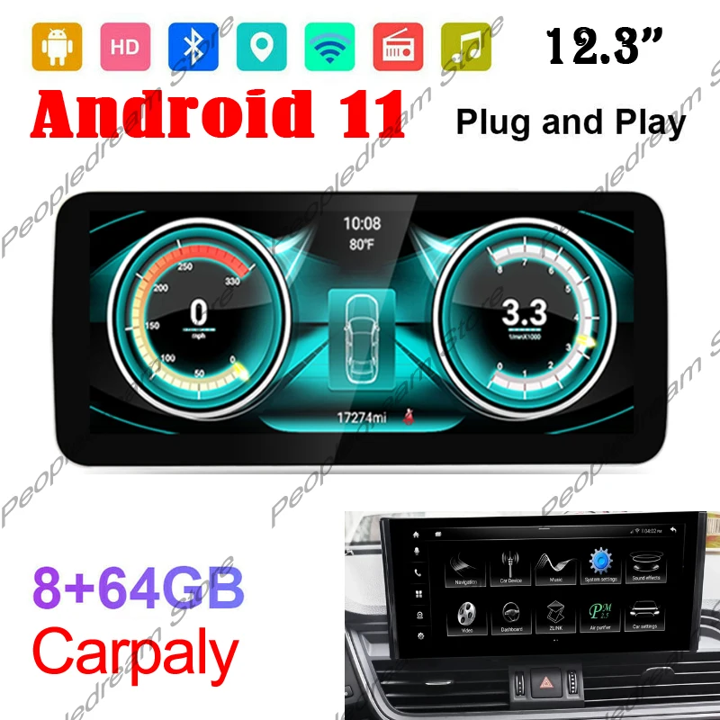 4G LTE 4GB+64GB Android display For Audi Q5 2018~2022 12.3" touch screen GPS Navigation car radio stereo dash multimedia player
4G LTE 4GB+64GB Android display For Audi Q5 2018~2022 12.3" touch screen GPS Navigation car radio stereo dash multimedia player