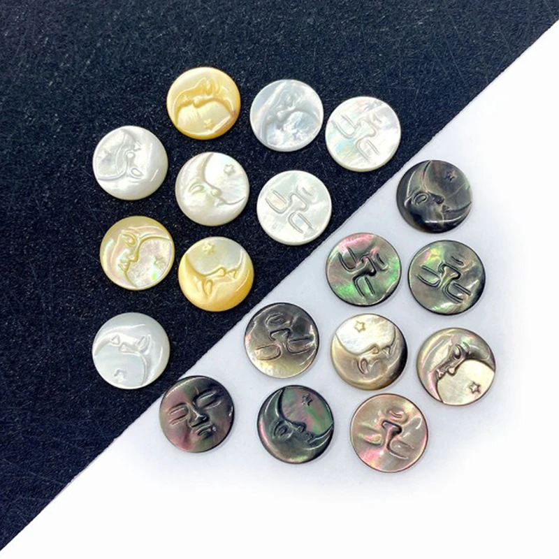 Natural Sea Shell Interface Beads Carved Moon Stars Smiley Face Boutique Beads DIY Necklace Jewelry Making
Natural Sea Shell Interface Beads Carved Moon Stars Smiley Face Boutique Beads DIY Necklace Jewelry Making