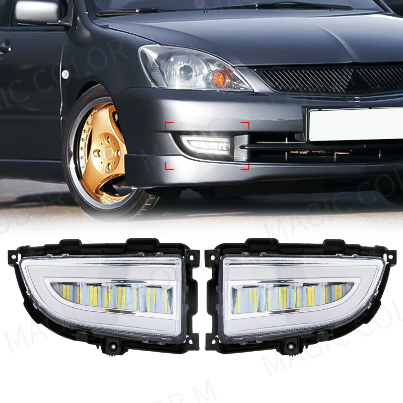 LED DRL Headlight for Mitsubishi Lancer 2004 2005 2006 Daytime Running Light White Yellow Turn Signal Front Bumper Fog Lamp 12V
LED DRL Headlight for Mitsubishi Lancer 2004 2005 2006 Daytime Running Light White Yellow Turn Signal Front Bumper Fog Lamp 12V
