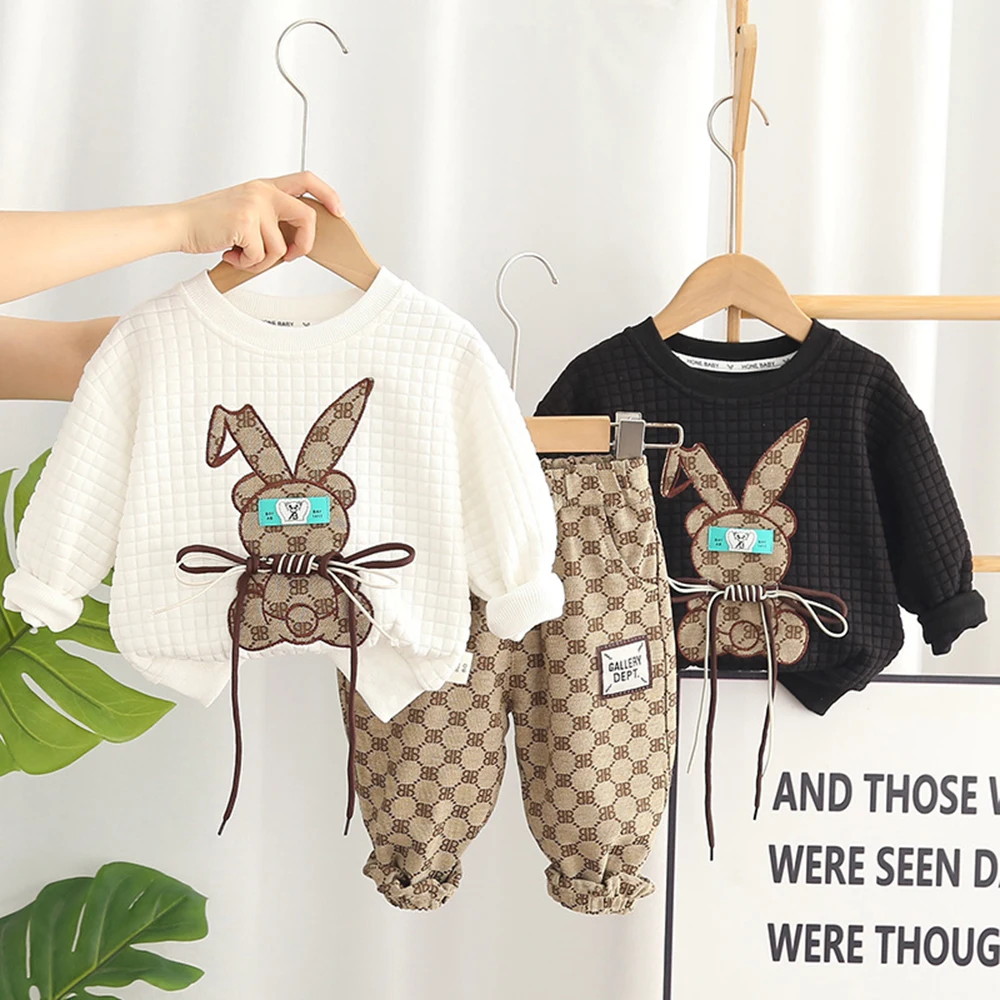 Baby boy cartoon rabbit T-shirt printed pants suit 2023 autumn kids clothes children tops casual pants two-piece set
Baby boy cartoon rabbit T-shirt printed pants suit 2023 autumn kids clothes children tops casual pants two-piece set