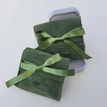 Green velvet envelope pouch12x12cm 14x14cm 15x20cm 25x40cm 35x45cm Scarf Hair Wigs Storage Sack Jewelry Flannel Pouches bow tie