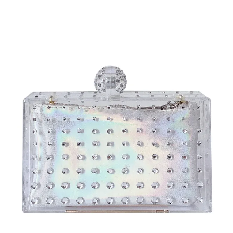 Portable Clutch Bags Bridal Trendy Dinner For Purse Fashion Acrylic Bag Handbag Transparent Luxury Women Wedding Shoulder
Portable Clutch Bags Bridal Trendy Dinner For Purse Fashion Acrylic Bag Handbag Transparent Luxury Women Wedding Shoulder