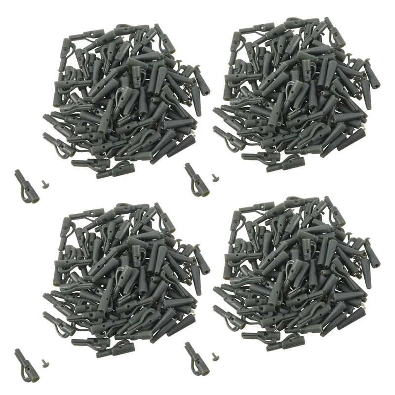 

200X Fishing Terminal Tackle Safety Lead Clips With Pins Tail Rubber Tubes Carp Fishing Tackle Tools