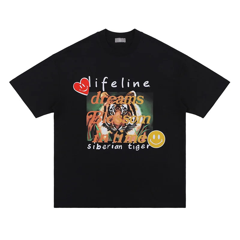 New Summer Letter Animal Print White Black Summer Tshirts for Men and Women O Neck Cotton Oversized Tees Loose Hip Hop Tops
New Summer Letter Animal Print White Black Summer Tshirts for Men and Women O Neck Cotton Oversized Tees Loose Hip Hop Tops