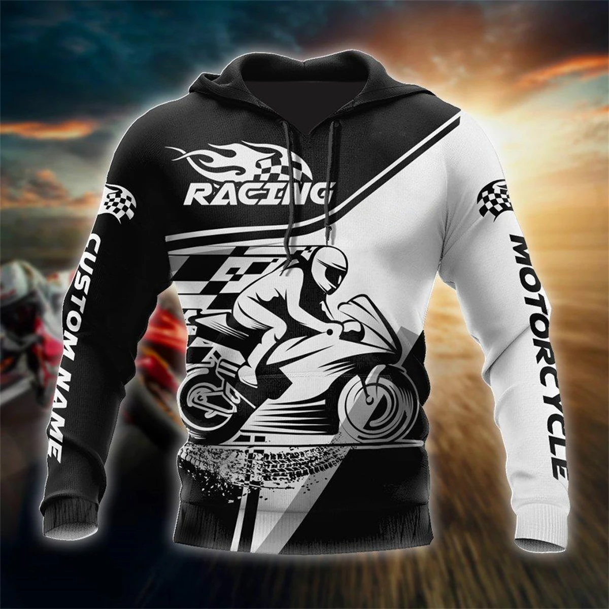 New hot-selling brand skull motorcycle jersey racing suit men's 3D printed hooded zipper shirt casual unisex jacket sweater MT02
New hot-selling brand skull motorcycle jersey racing suit men's 3D printed hooded zipper shirt casual unisex jacket sweater MT02