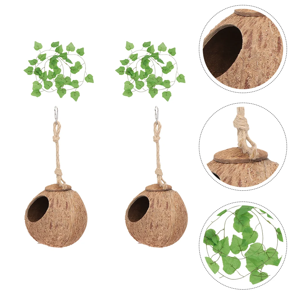 House Bird Pet Gecko Reptile Hidecave Lizard Nesting Natural Parrot Shell Hideout Hut Pigeonbox Cage Crested Hanging Habitat
House Bird Pet Gecko Reptile Hidecave Lizard Nesting Natural Parrot Shell Hideout Hut Pigeonbox Cage Crested Hanging Habitat