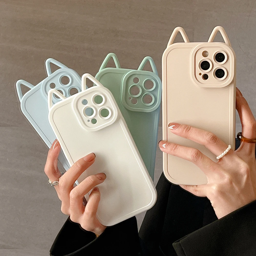 3D Cute Cat Ear Cartoon Shockproof Candy Color Phone Case For iPhone 11 12 13 Pro Max Silicone Soft Back Cover Case
3D Cute Cat Ear Cartoon Shockproof Candy Color Phone Case For iPhone 11 12 13 Pro Max Silicone Soft Back Cover Case