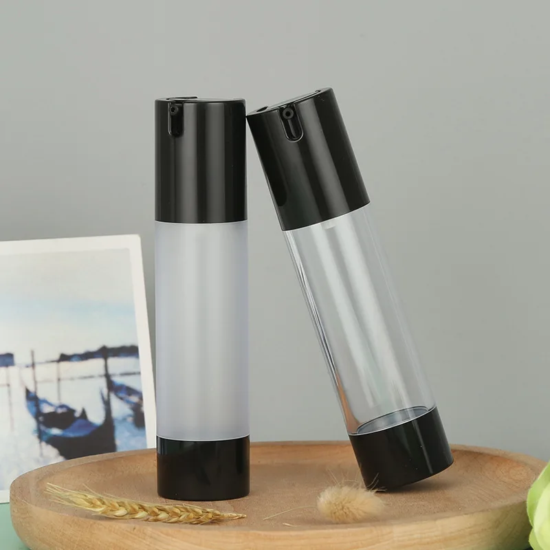15/30/50ml Plastic Black Airless Vacuum Pump Toiletry Travel Bottles Makeup Cosmetics Cream Gel Moisturizers Lotion Containers
15/30/50ml Plastic Black Airless Vacuum Pump Toiletry Travel Bottles Makeup Cosmetics Cream Gel Moisturizers Lotion Containers
