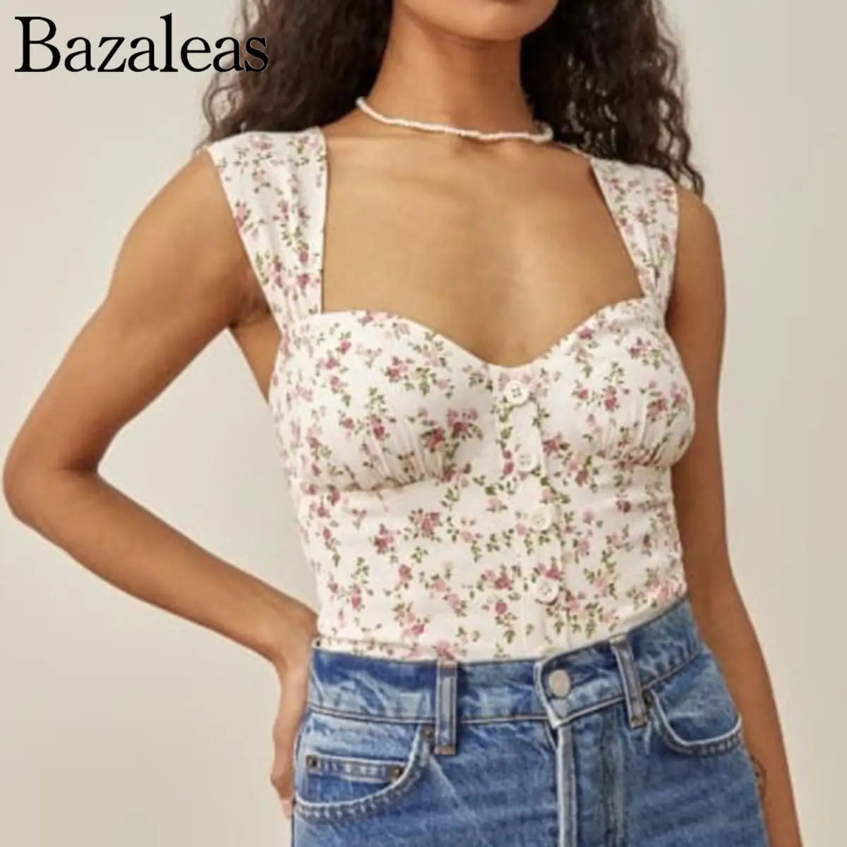 Summer back elastic ties vest camis Women's Casual flora Print Slim Camisole 
Summer back elastic ties vest camis Women's Casual flora Print Slim Camisole