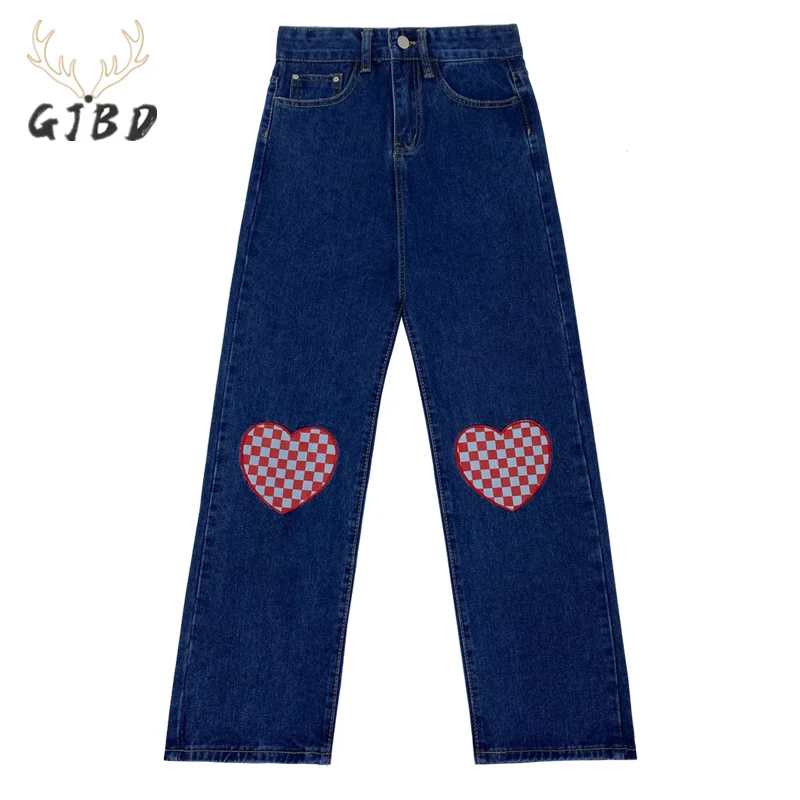 Women's Jeans Vintage Heart Plaid Straight High Waist Casual Fashion Wide Leg Pants Baggy Plus Size Denim Trouser Ladies
Women's Jeans Vintage Heart Plaid Straight High Waist Casual Fashion Wide Leg Pants Baggy Plus Size Denim Trouser Ladies