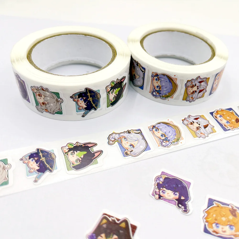 500pcs/roll Genshin Impact Sticker Cosplay Anime Cartoon Game Heros Head Sealing Sticker Tape Waterproof Stationery Supplies 
500pcs/roll Genshin Impact Sticker Cosplay Anime Cartoon Game Heros Head Sealing Sticker Tape Waterproof Stationery Supplies