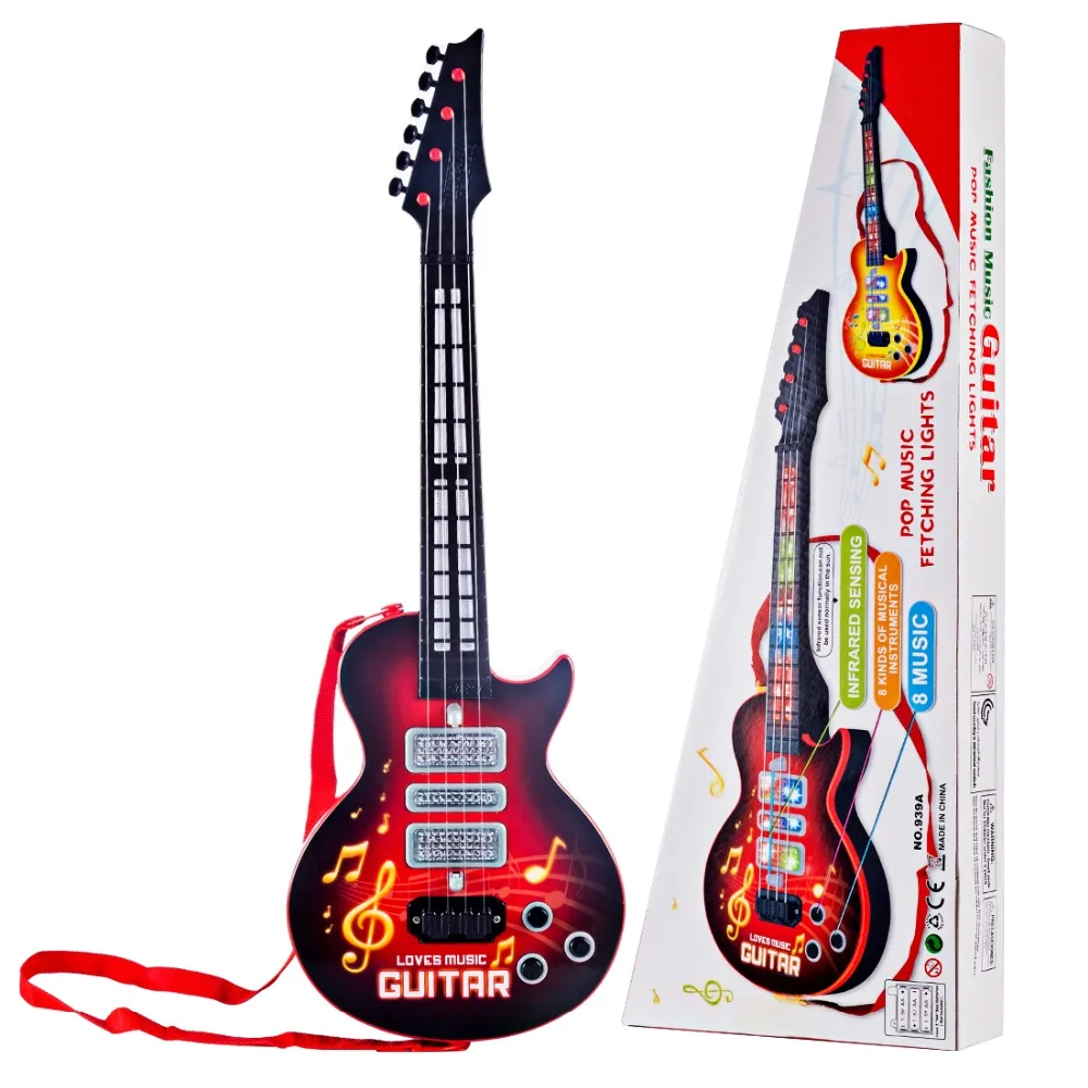 4 Strings Funny Electric Guitar Toy Rock Music Electric Guitar Musical Instruments Educational Toy Kids Gifts
4 Strings Funny Electric Guitar Toy Rock Music Electric Guitar Musical Instruments Educational Toy Kids Gifts