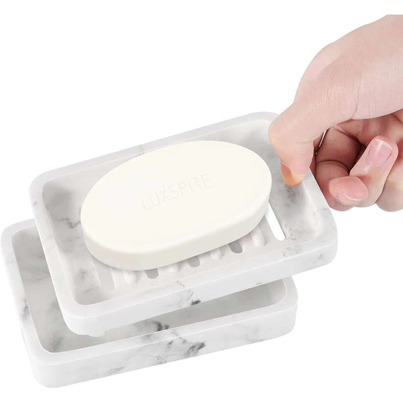 Luxspire Soap Dish Tray,Double Layer Draining Soap Holder,Detachable Soap Container Box for Bathroom Shower,Kitchen Sink Dish
Luxspire Soap Dish Tray,Double Layer Draining Soap Holder,Detachable Soap Container Box for Bathroom Shower,Kitchen Sink Dish