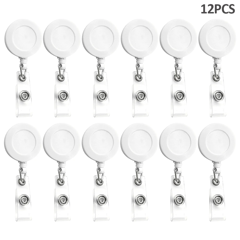 12pcs With Clear Strap Retractable Portable Fashion Swivel Alligator Clip ID Badge Holder Gift Teacher Student Office Doctor
12pcs With Clear Strap Retractable Portable Fashion Swivel Alligator Clip ID Badge Holder Gift Teacher Student Office Doctor