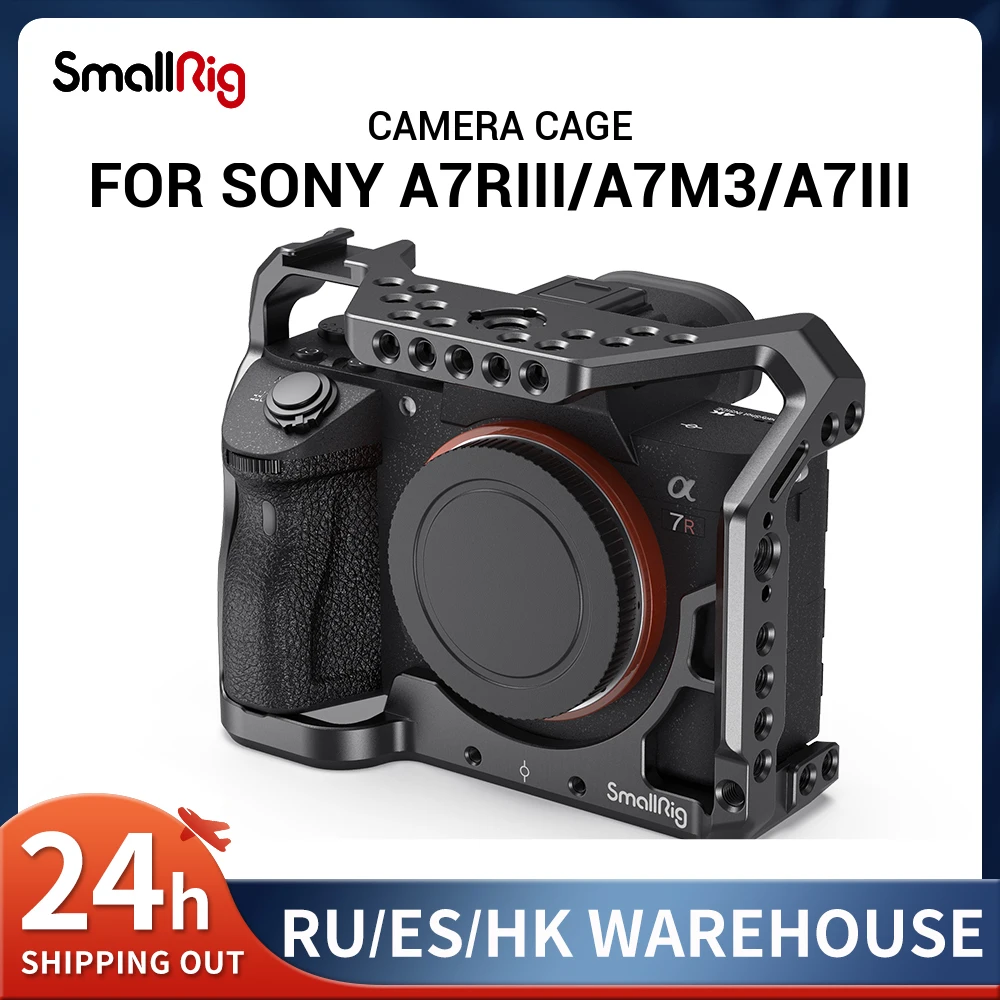 

SmallRig A73 Cage A7R3 / A7RIII / A7III Camera Cage for Sony A7R III / A7M3/ A7 III W/ Arri Locating / 4/1 8/3 Threads hole 2087