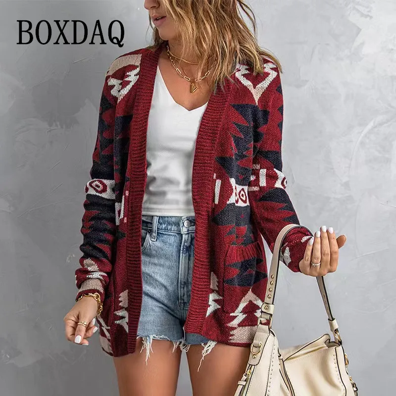 2022 Winter Christmas Print Knitted Cardigan Coat Loose Casual Autumn Long Sleeve Streetwear Casual Pocket Cashmere Jacket Coats
2022 Winter Christmas Print Knitted Cardigan Coat Loose Casual Autumn Long Sleeve Streetwear Casual Pocket Cashmere Jacket Coats