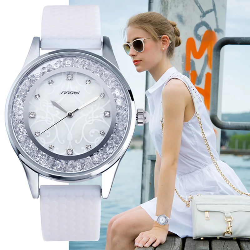 SINOBI Fashion Women's Diamonds Wrist Watches Silicone Watchs Luxury Brand Ladies Geneva Quartz Clock Females relogio masculino
SINOBI Fashion Women's Diamonds Wrist Watches Silicone Watchs Luxury Brand Ladies Geneva Quartz Clock Females relogio masculino