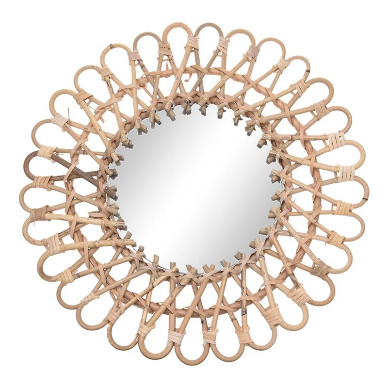 40Cm Nordic Wicker Wall-Mounted Mirror Rattan Round Dressing Mirror Home Living Room Bathroom Decor Wall Hanging Mirror
40Cm Nordic Wicker Wall-Mounted Mirror Rattan Round Dressing Mirror Home Living Room Bathroom Decor Wall Hanging Mirror