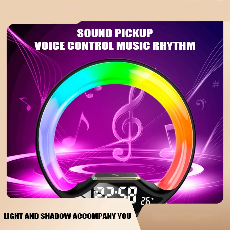 LED Alarm Clock Desktop Decoration LED RGB Colourful Ambience Table Lamp Night Light Bluetooth Speaker Wireless Charger Bedroom
LED Alarm Clock Desktop Decoration LED RGB Colourful Ambience Table Lamp Night Light Bluetooth Speaker Wireless Charger Bedroom