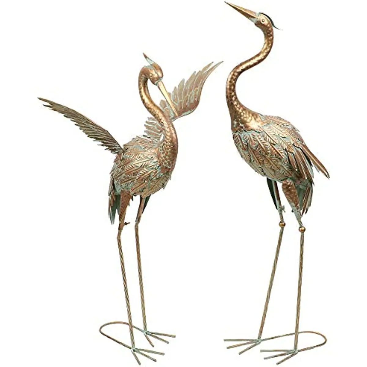 Vintage Gold Heron Statues Garden Ornaments Outdoor, 2Pcs Metal Large Bronzed Heron Garden Sculptures
Vintage Gold Heron Statues Garden Ornaments Outdoor, 2Pcs Metal Large Bronzed Heron Garden Sculptures