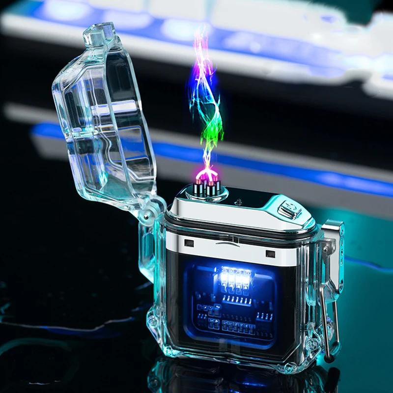New USB Pulse Double Arc Lighter Windproof Waterproof Outdoor Lighter Cigarette Transparent Body Camping Lighter Survival Tool
New USB Pulse Double Arc Lighter Windproof Waterproof Outdoor Lighter Cigarette Transparent Body Camping Lighter Survival Tool