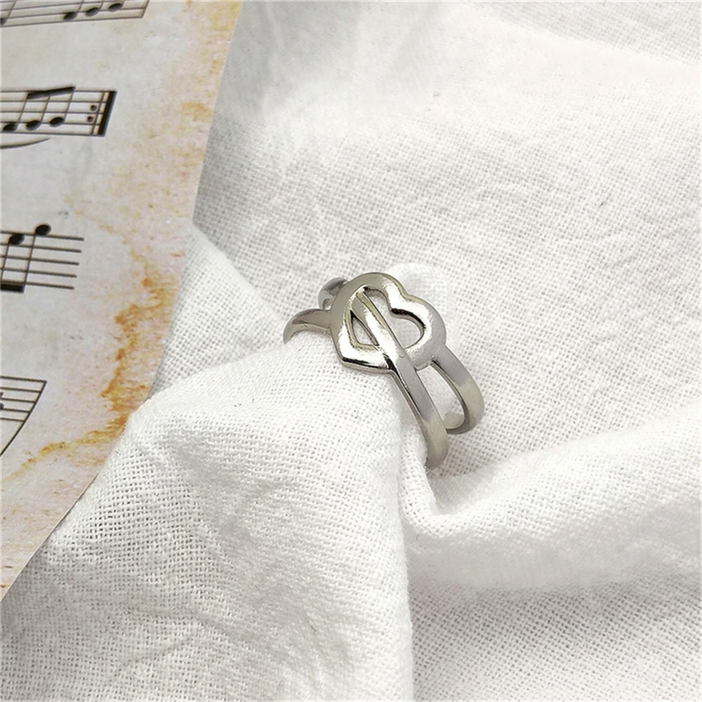 Personalise Silver Heart Ring Men and Women Personalized Simple Fashion Trend Stainless Steel Gold Ring Jewelry Anniversary Gift
Personalise Silver Heart Ring Men and Women Personalized Simple Fashion Trend Stainless Steel Gold Ring Jewelry Anniversary Gift