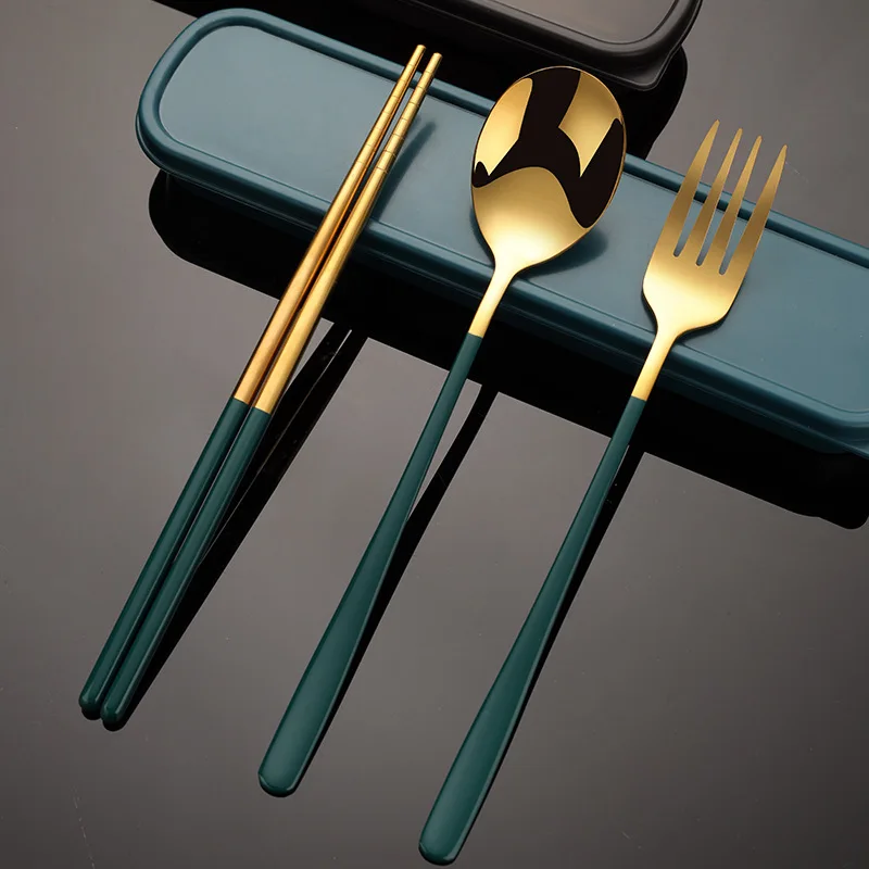 Kitchen Supplies 2/3pc Stainless Steel Cutlery Set Portable Spoon Fork Chopsticks Tableware Set Student Lunch Travel Tableware
Kitchen Supplies 2/3pc Stainless Steel Cutlery Set Portable Spoon Fork Chopsticks Tableware Set Student Lunch Travel Tableware