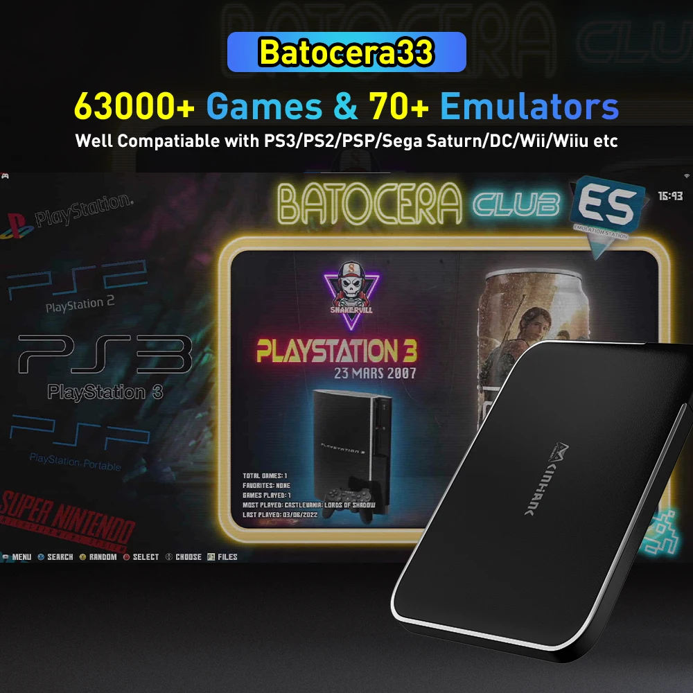 Kinhank 500G HDD с 63000 ретро-играми для PS3/PS2/PSP/SEGA SATURN/Wii u портативный внешний жесткий диск