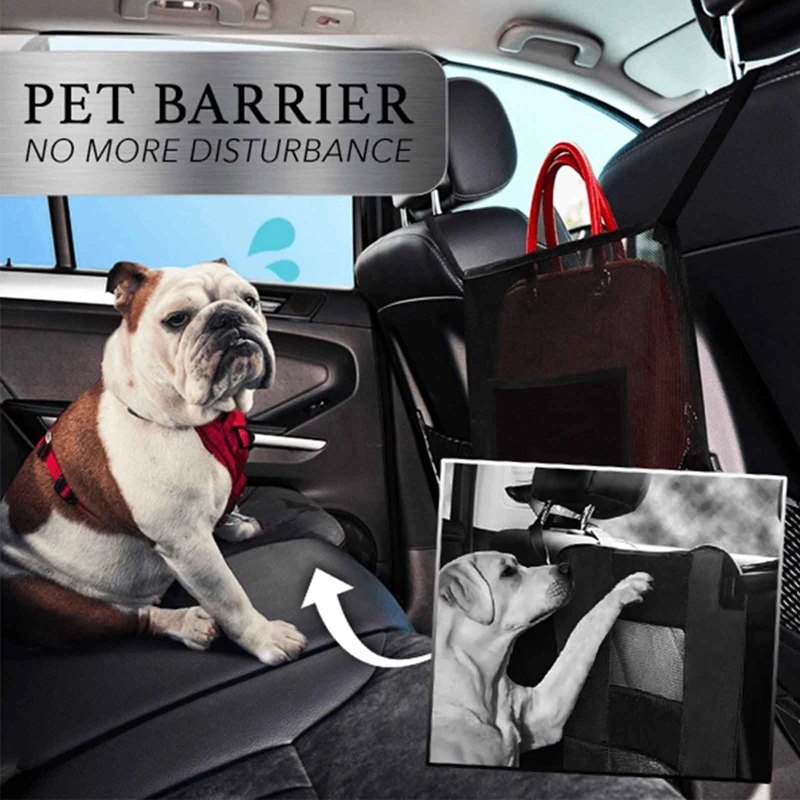 

Car Storage Net Bag Between Seats Car Divider Pet Barrier Stretchable Elastic Mesh Bag Organizer Net Pocket Auto Accessories