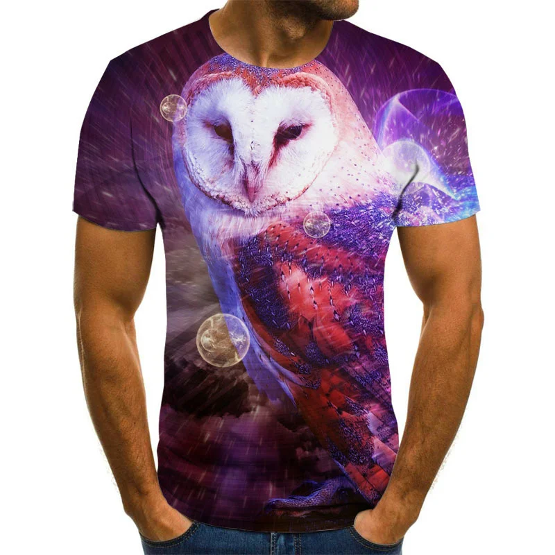 Men Cute Trend with Stunning Color Owl Pattern T-shirt Casual Clothes Around Neck Men 3d Short Sleeve Tops
Men Cute Trend with Stunning Color Owl Pattern T-shirt Casual Clothes Around Neck Men 3d Short Sleeve Tops