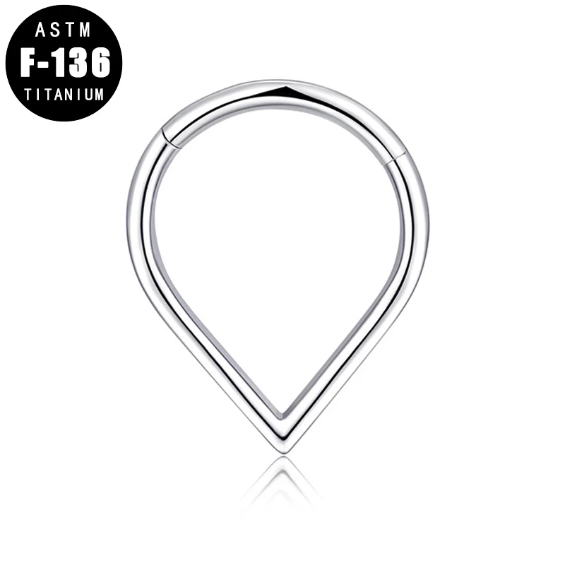 ASTM F136 Titanium Nose Earrings Teardrop Septum Clicker Hinged Segment Ear Cartilage Tragus Helix Lip Studs Piercing Nose Rings
ASTM F136 Titanium Nose Earrings Teardrop Septum Clicker Hinged Segment Ear Cartilage Tragus Helix Lip Studs Piercing Nose Rings