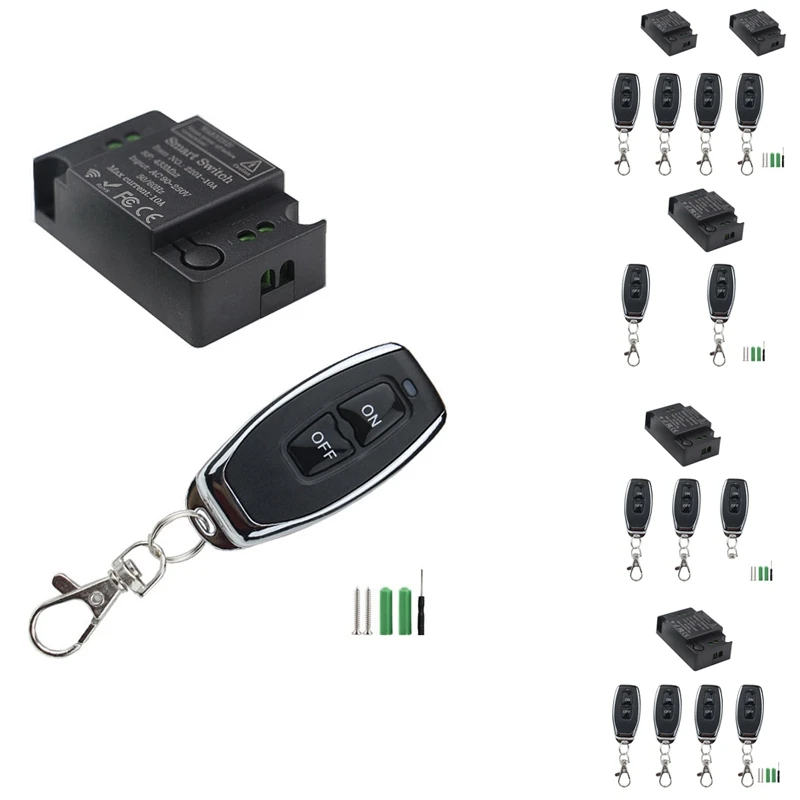 433Mhz 220V Lamp Wireless Remote Control Switch ON/OFF Remote Control Receiver Transmitter For Led Lights Bulb DIY
433Mhz 220V Lamp Wireless Remote Control Switch ON/OFF Remote Control Receiver Transmitter For Led Lights Bulb DIY