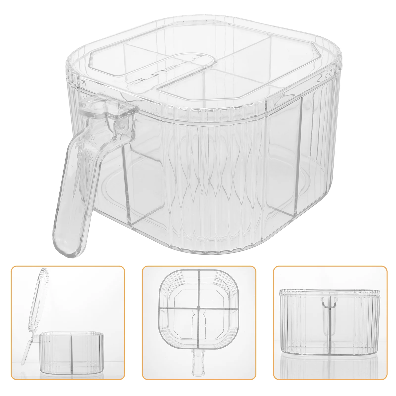 Box Jar Seasoning Container Condiment Storage Salt Kitchen Pepper Home Clear Portable Holder Grids Multi Tray Separated Travel
Box Jar Seasoning Container Condiment Storage Salt Kitchen Pepper Home Clear Portable Holder Grids Multi Tray Separated Travel