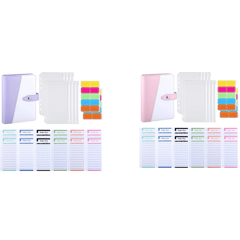 A6 PU Binder With Budget Sheets A6 Binder Pockets Cash Envelopes,For Saving Envelopes Organizer With Label Stickers
A6 PU Binder With Budget Sheets A6 Binder Pockets Cash Envelopes,For Saving Envelopes Organizer With Label Stickers