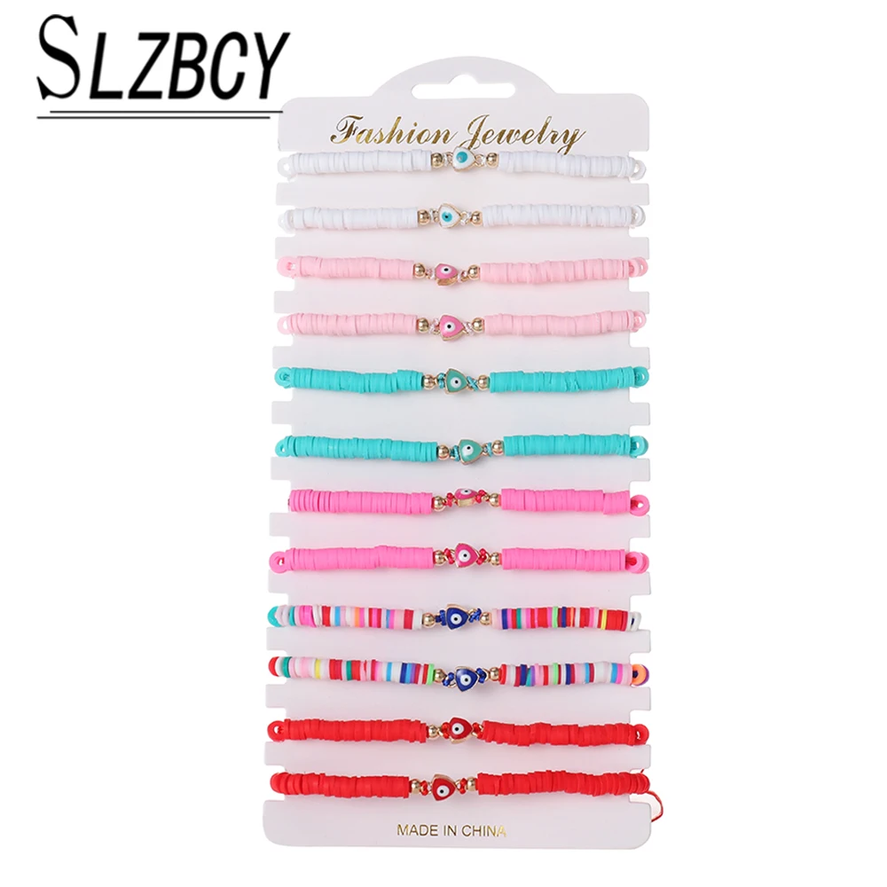 12Pcs/lot Boho Evil Eye Beaded Bracelet Set Summer Beach Surf Stackable Stretch Colorful Bracelets Anklet Jewelry for Women
12Pcs/lot Boho Evil Eye Beaded Bracelet Set Summer Beach Surf Stackable Stretch Colorful Bracelets Anklet Jewelry for Women