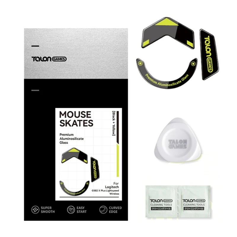

Стеклянные наклейки для мыши и коньков, 1 комплект, коврик для мыши, круглые скользящие изогнутые края для беспроводной мыши Logitech G502 X PLUS