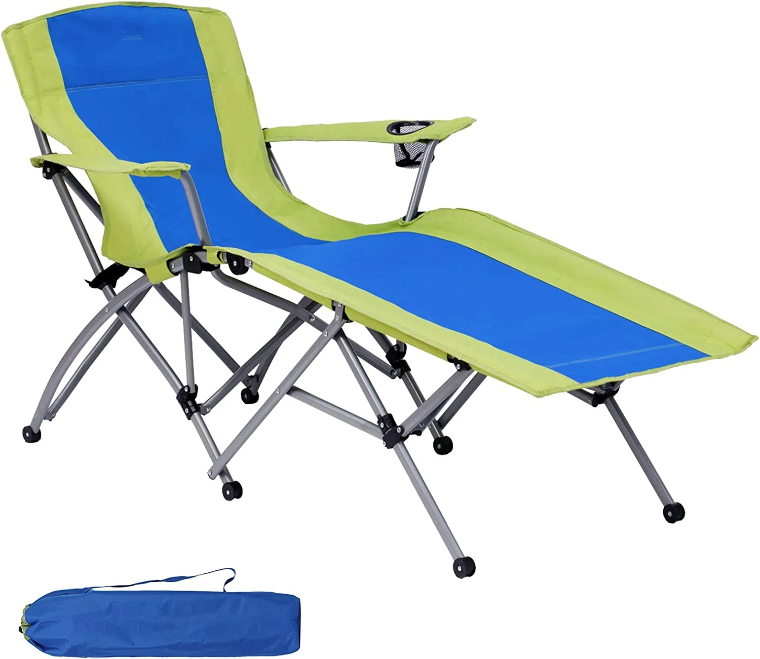 Folding Polyester Camping Lounge Chair with Footrest for Outdoor for Adult, Blue/Beige
Folding Polyester Camping Lounge Chair with Footrest for Outdoor for Adult, Blue/Beige