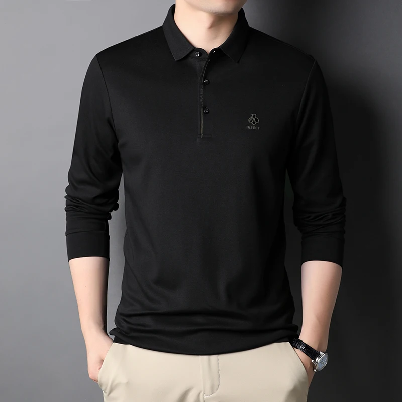 Classic High End Casual Business Slim Fit Lapel Soft Long Sleeve New Spring Autumn Cotton Korean Embroidery Mens Polo Shirts
Classic High End Casual Business Slim Fit Lapel Soft Long Sleeve New Spring Autumn Cotton Korean Embroidery Mens Polo Shirts