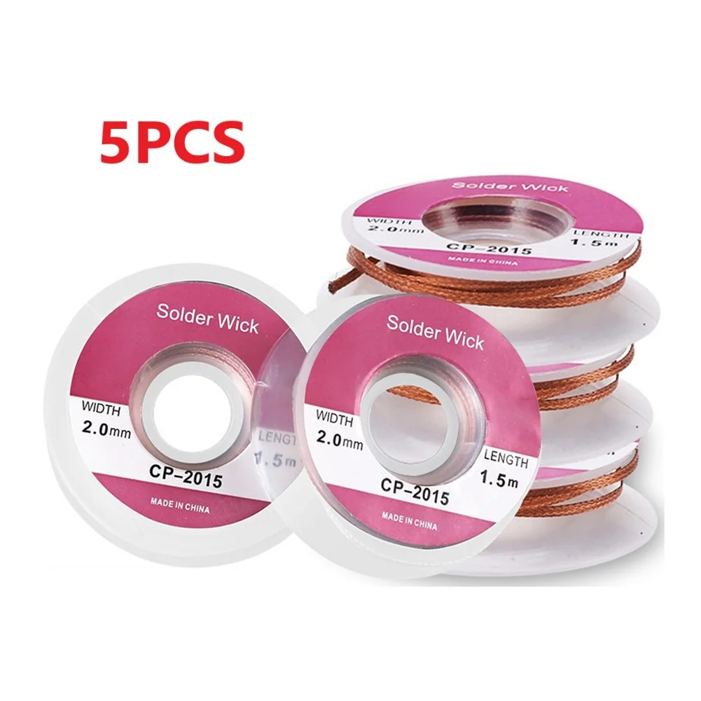 5pcs 2.0mm 1.5M CP-2015 Soldering Wire Braid Desoldering Welding Sucker Remover Cable For PCB Pad Welding Tool Accessories
5pcs 2.0mm 1.5M CP-2015 Soldering Wire Braid Desoldering Welding Sucker Remover Cable For PCB Pad Welding Tool Accessories
