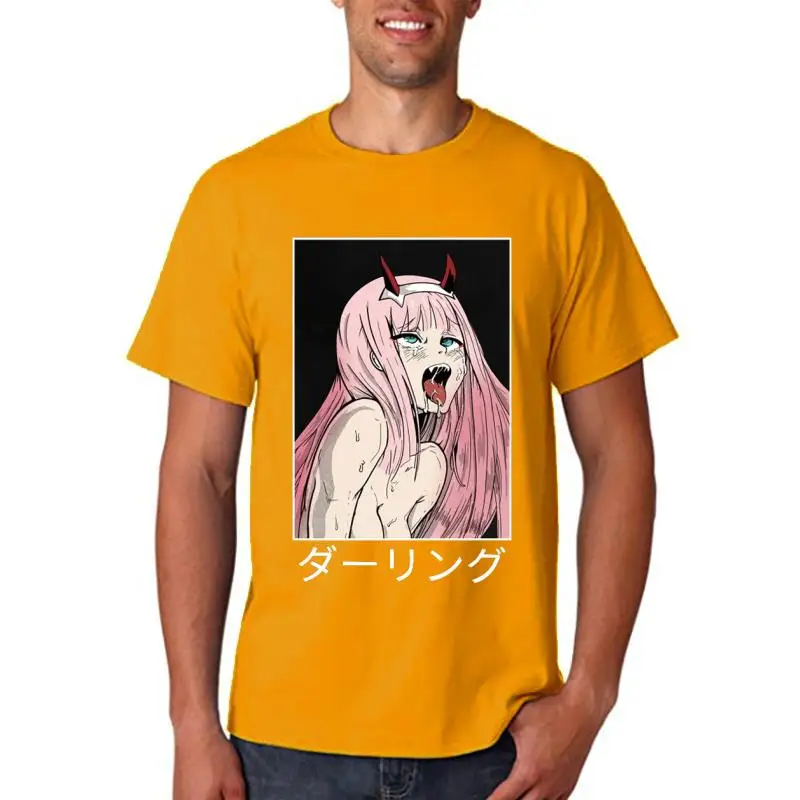 Лидер продаж, Модные свободные футболки, футболки с принтом Zero Two, хлопковые футболки Unsiex, классические трендовые футболки для пары 
Лидер продаж, Модные свободные футболки, футболки с принтом Zero Two, хлопковые футболки Unsiex, классические трендовые футболки для пары