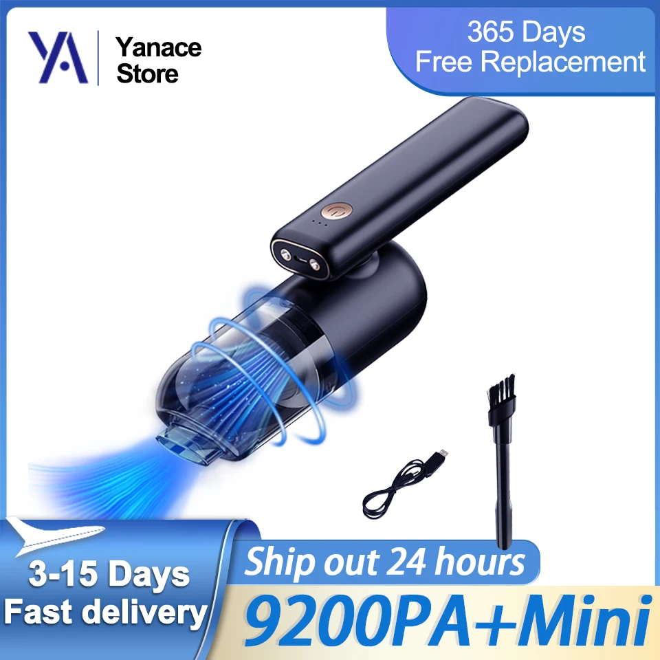 Yanace 9200PA Wireless Car Vacuum Cleaner Mini Cordless Handheld 180 ° Folding Type - C Home & Car Use Portable Vacuum Cleaner
Yanace 9200PA Wireless Car Vacuum Cleaner Mini Cordless Handheld 180 ° Folding Type - C Home & Car Use Portable Vacuum Cleaner