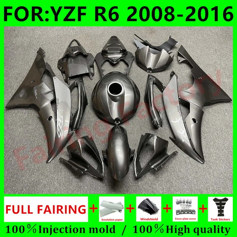 Motorcycle full Fairing Kit fit For YZF R6 2008 2009 2010 2011 2012 2013 2014 2015 2016 YFZ-R6 Bodywork Fairings set silver
Motorcycle full Fairing Kit fit For YZF R6 2008 2009 2010 2011 2012 2013 2014 2015 2016 YFZ-R6 Bodywork Fairings set silver