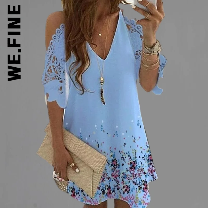 We.Fine Fashion Off Shoulder Lace Party Dress Floral Print Dress V Neck A-line Sling Sundress Female Dress Female Dress Woman
We.Fine Fashion Off Shoulder Lace Party Dress Floral Print Dress V Neck A-line Sling Sundress Female Dress Female Dress Woman