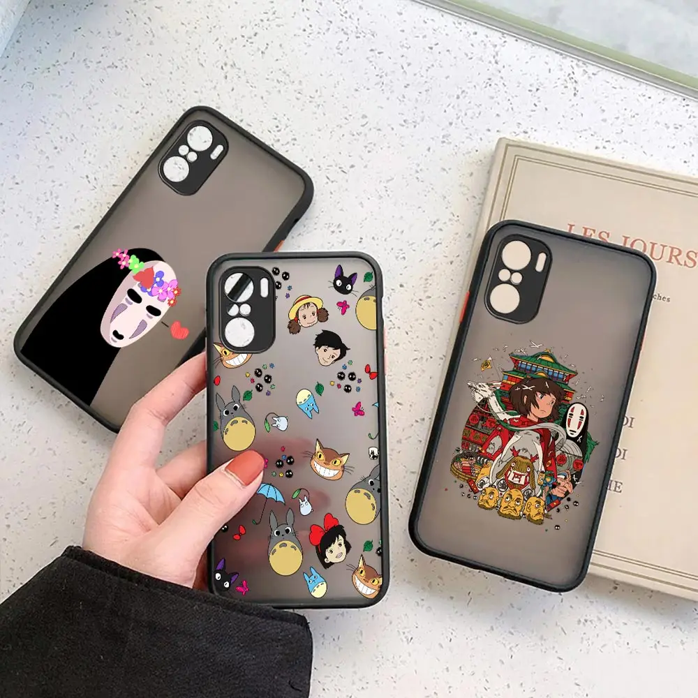 

Japan Anime Spirited Away Matte Clear Case for Xiaomi Redmi K50 K40 GAMING K30 K20 10X 10C 10 9C 9T 9A 9 8 7 6 5 A1 PRO 5G Cover