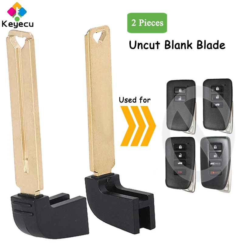 KEYECU 2 Pieces Smart Remote Key Uncut Insert Emergency Blank Blade Fob for Lexus ES300h ES350 GS350 GS450h IS250 IS350 NX200t
KEYECU 2 Pieces Smart Remote Key Uncut Insert Emergency Blank Blade Fob for Lexus ES300h ES350 GS350 GS450h IS250 IS350 NX200t