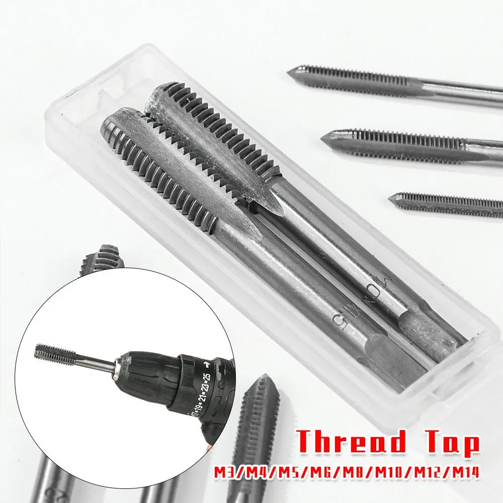 2PCS/Set M3~M14 Thread Tap Set Hand Straight Flute Taps Metric Drill Bit Threading Kit HSS Screw Machine Spiral Point Metal
2PCS/Set M3~M14 Thread Tap Set Hand Straight Flute Taps Metric Drill Bit Threading Kit HSS Screw Machine Spiral Point Metal