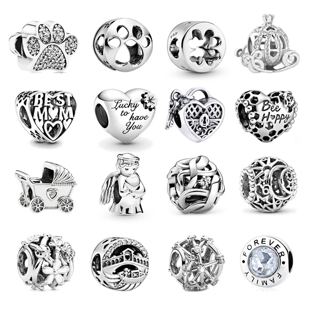 925 Sterling Silver Heart Circular Catclaw Beads Original Pandora Charm Bracelet For Women DIY Fashion Silver 925 Jewelry Making
925 Sterling Silver Heart Circular Catclaw Beads Original Pandora Charm Bracelet For Women DIY Fashion Silver 925 Jewelry Making