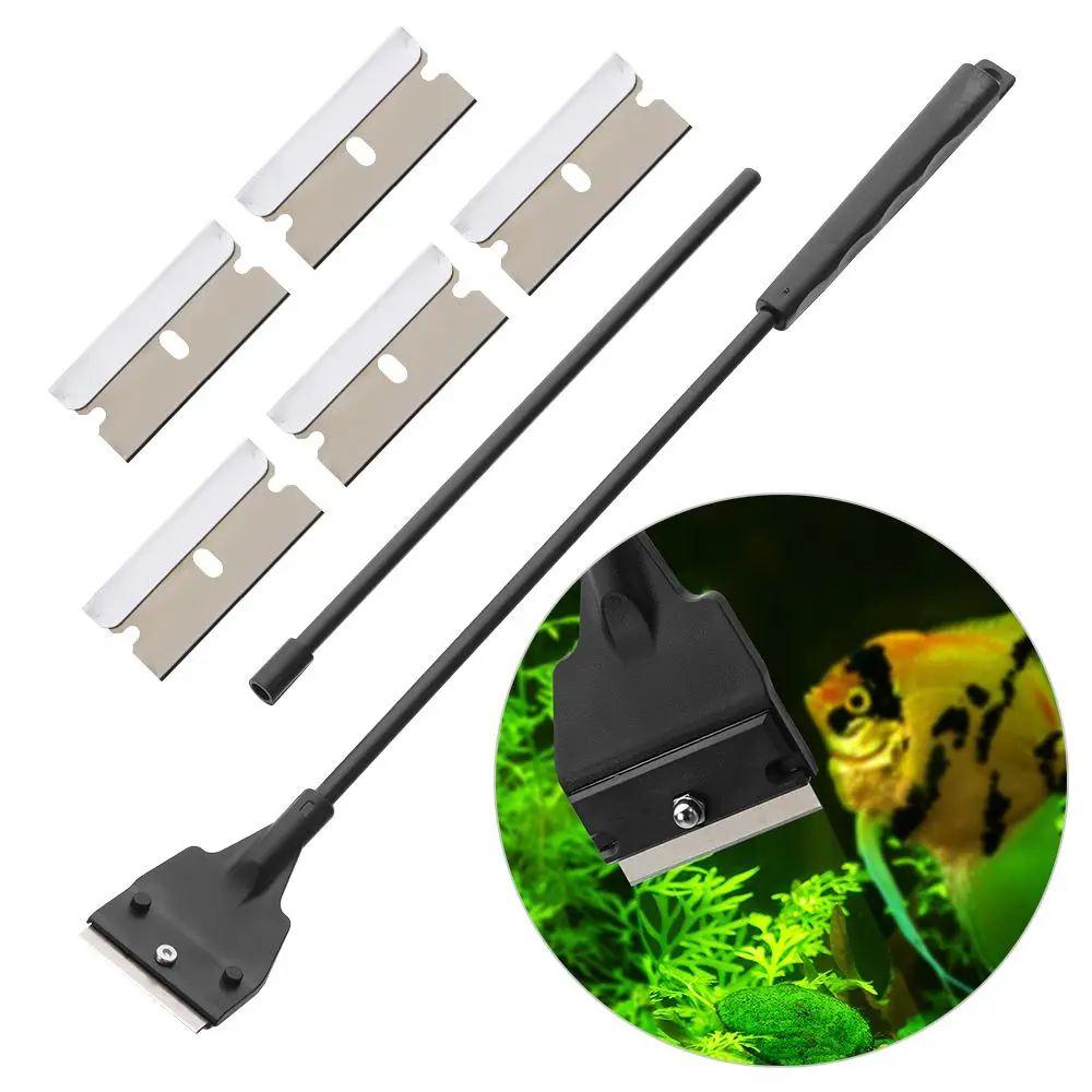 

Plant Tank Aquarium Multi-tool Algae Water Blade Cleaning Grass Stainless Cleaner Set Kit Aquatic Live Scraper Steel Fish